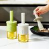Buy cheap Kitchen 2 In 1 Glass Vinegar Oil Dispenser Bottle Brush Container 300ml from wholesalers