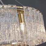 Luxury living room chandeliers blue glass hanging lamp rectangle chandelier