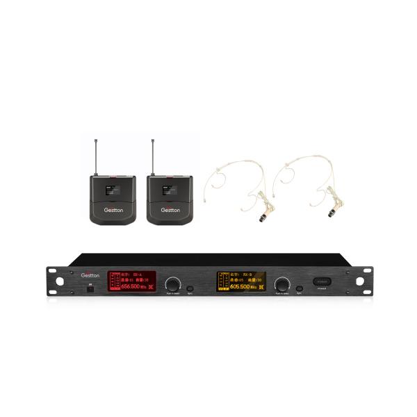 Buy cheap CE ROHS UHF Wireless Microphone 50Hz-18KHz Frequency Response Cordless Microphone Set from wholesalers