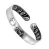 Buy cheap Adjustable Retro Sterling Silver Cuff Bracelet Engraved Flower(XH056244W) from wholesalers