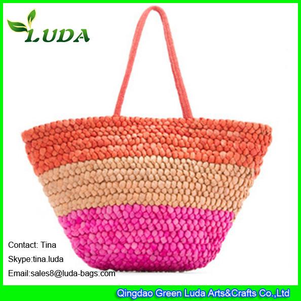 Buy cheap LUDA handbag store colorful summer beach cornhusk straw bags from wholesalers