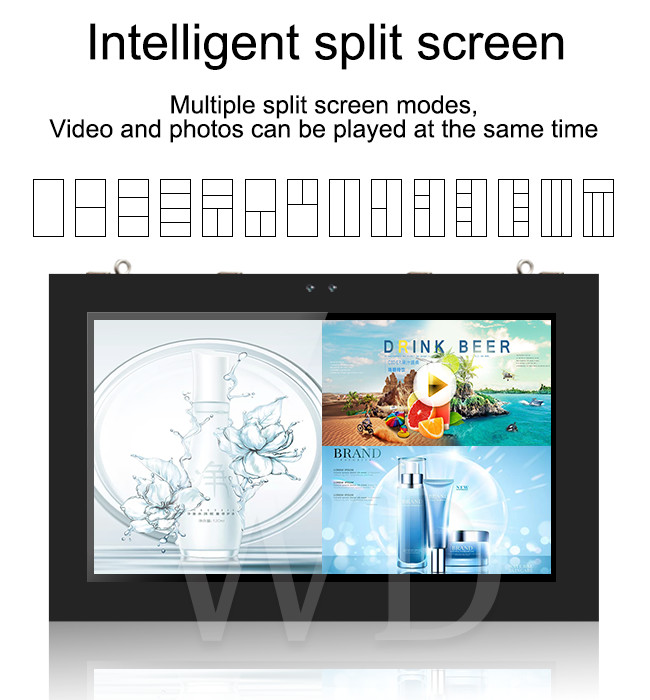Fans Cooling 49" IP55 Outdoor Digital Advertising Screens , Stand Alone Signage