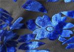 Plain Dyed Burnout Spandex Velvet Fabric For Dress Flame Retardant