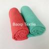 Buy cheap Red/green solid stripe dish rags 100% poly microfiber tea towels wipes,single side kitchen cleaning rags size 38*51cm from wholesalers