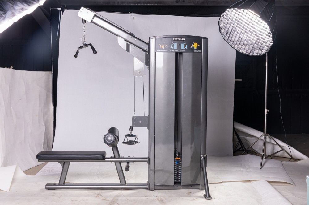 Lat Pulldown and Low Row Commercial Grade Indoor Fitness Equipment with Pin Loaded for Gym Equipment Distribution