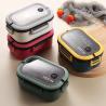 Buy cheap Plastic Bento Lunch Box Double-layer Lunch Box Microwave Safe 1200ml Green from wholesalers