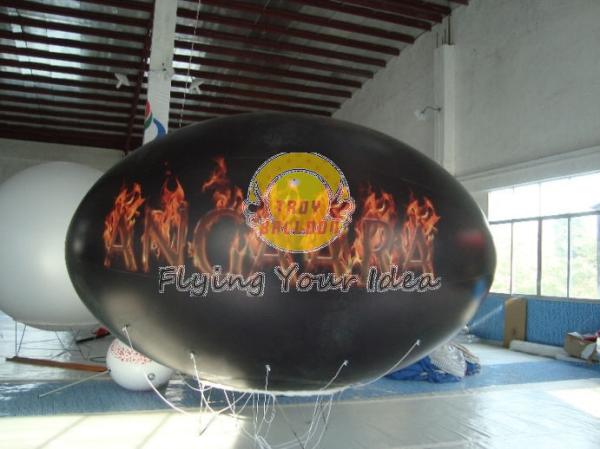Buy cheap Waterproof and Fireproof Black 0.18mm PVC Oval Balloon with Total Digital Printing from wholesalers