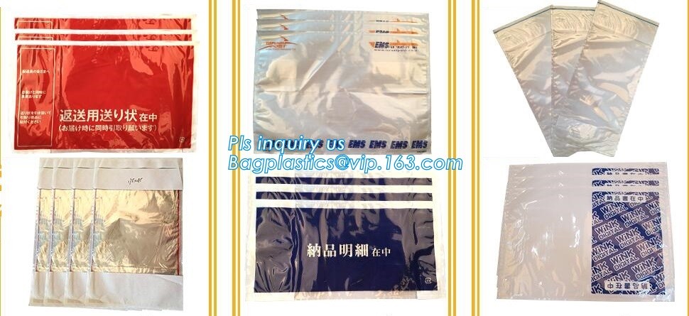 TNT DHL shipping packing list document envelopes, packing list padded envelope, tamper proof express use plastic packing