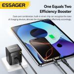 ESSAGER G652CU Series 65W Built-In USB-C Cable GaN USB-C Charger