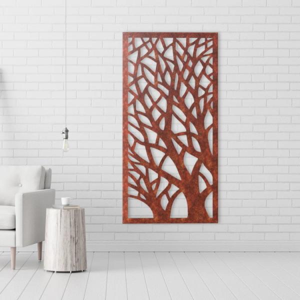 Buy cheap Home And Garden Decoration Metal Wall Art Corten Steel Laser Cut Screen Panel from wholesalers