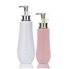 Buy cheap Luxury 300ml 500ml 700ml PET White Pink Unit Popular Customize Logo Gold Pump Plastic Shampoo Bottle from wholesalers