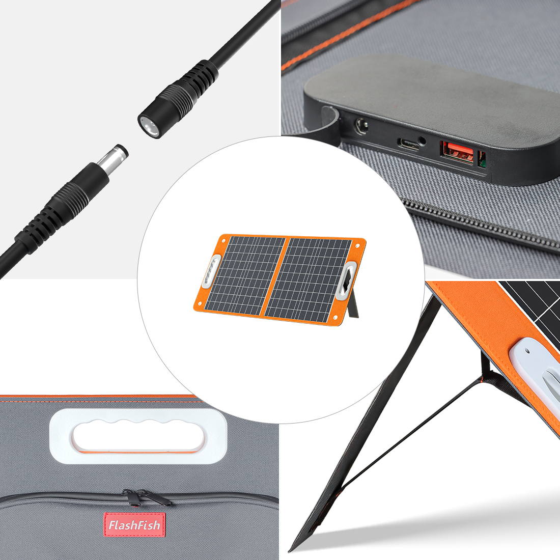 FF Flashfish Foldable 200w Solar Panel 60W Foldable Solar Panel Weather Proof