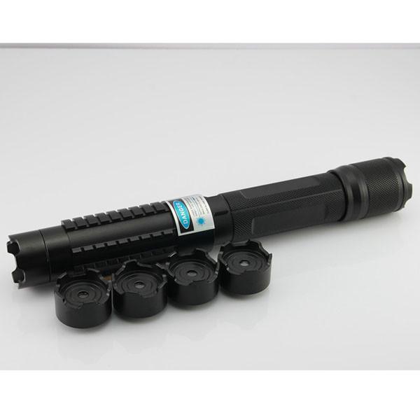 Buy cheap 445nm 1500mw blue laser pointer flashlight with rechargeable battery and goggles from wholesalers