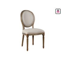 Buy cheap Vintage Round Back Wedding Fabric Lether Wood Restaurant Chairs product