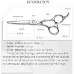 Silver Professional Barber Scissors Japanese Steel High Performance
