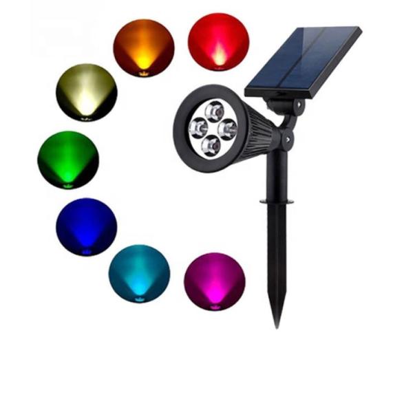 Buy cheap Outdoor Led Solar Garden Ground Lights Seven Color Optional Angle Adjustable from wholesalers