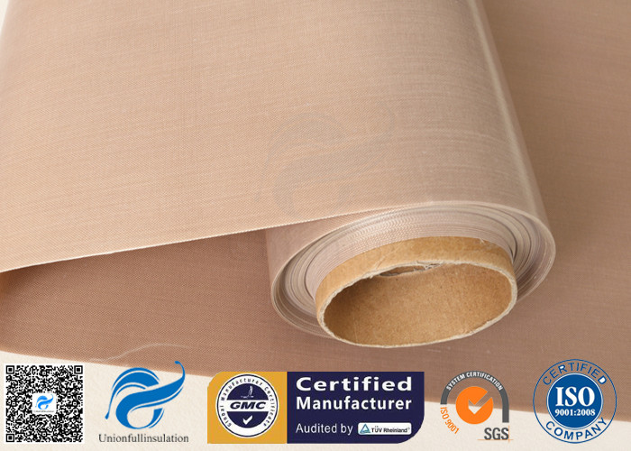 Brown Food Grade PTFE Coated Fiberglass Fabric 0.16mm 6mil