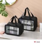 LARGE CAPACITY DRY AND WET SEPARATION MAKEUP BAG WOMEN'S PORTABLE COSMETICS
