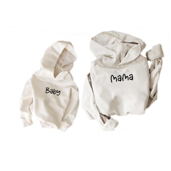 Printed Family Matching Outfit Mama And Baby French Terry Sweatshirt Long Sleeve