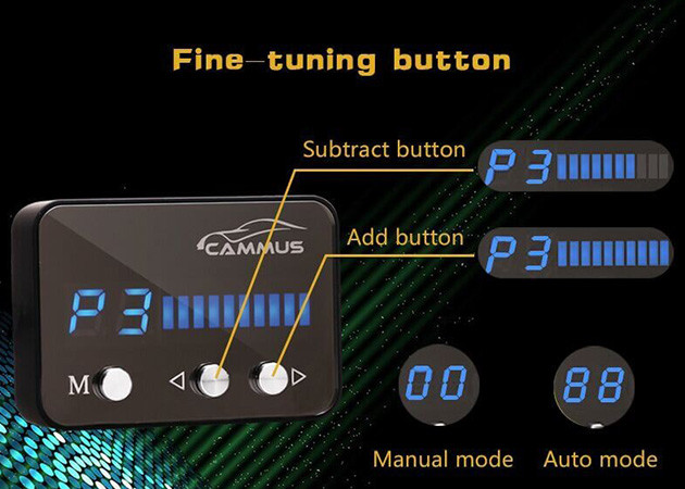 Black Aluminium Frame Car Throttle Controller For Jeep Cherokee 7 Mode