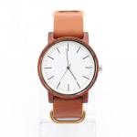 Complete Calendar Minimalist Leather Watch Red Sandalwood Watch Private Label