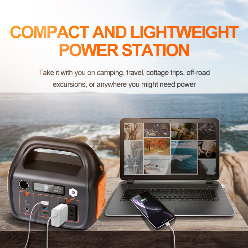 1500W Solar Power Bank Generator Rechargeable Lithium Battery AC Pure Sine Wave
