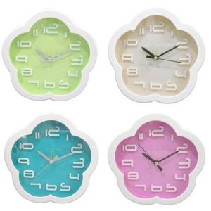 Flower Design Plum Blossom Shaped Alarm Clock Candy Color Clock