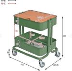 Nordic Two Tier Iron Trolley Coffee Table , L435mm Trolley Coffee Table