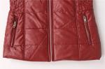 Ladies PU Coats Jacket Quality Fashion Keep Warm Autumn And Winter Burgundy
