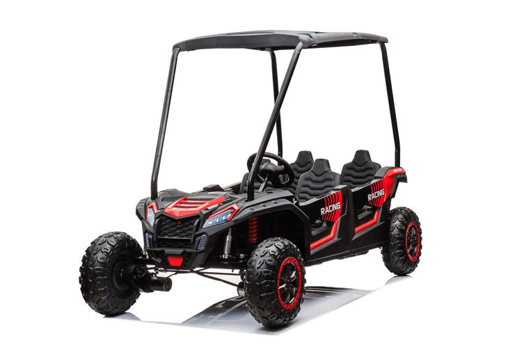 24v Battery 4x4 Plastic UTV Four-Seat Children's Electric Car with Carport 4-Wheeler