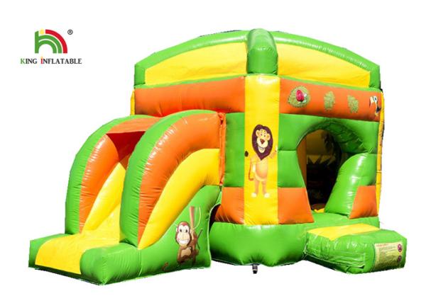 Buy cheap Kids Sport Lion Combo 4.2 x 4.7m Inflatable Jumping Bouncer With Slide Logo Printed from wholesalers