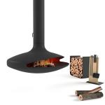 ISO9001 Wood Burning Fire Pits 60m2 Hanging Wood Burner Indoor