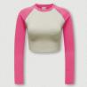Buy cheap Autumn and Winter American Retro Color Contrast Long-Sleeved Spice Girls Short Women′s T-Shirt Custom Logo from wholesalers