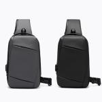 Black Gray 5L Shoulder Crossbody Mens Chest Sling Bag 0.53KG