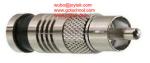 Buy cheap RCA Coaxial Connector Compression Type 75ohm for RG6 Coaxial Cable home theaters RCA connectors all brass from wholesalers