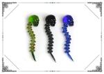 Glass Dabber Colorful Skull Oil Rig Dab Tool For Smoking Accessories Glass Pipes