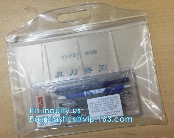 PVC EVA vinyl slider top zipper bag for skin care sets, Holographic Laser PVC