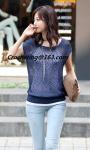 Crochet sweater, hand knitted, Women's Hollow Crochet sweater short-sleeved