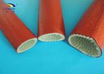 High Temperature Silicone Coated Glass Fiber Fireproof Sleeve Red