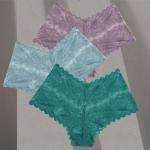Plus Size Sexy Bodysuit Lingerie Lace Boxer Briefs For Women Hipster Middle