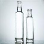 Hot Stamping Square Clear Glass Olive Oil Bottle for Kitchen Storage
