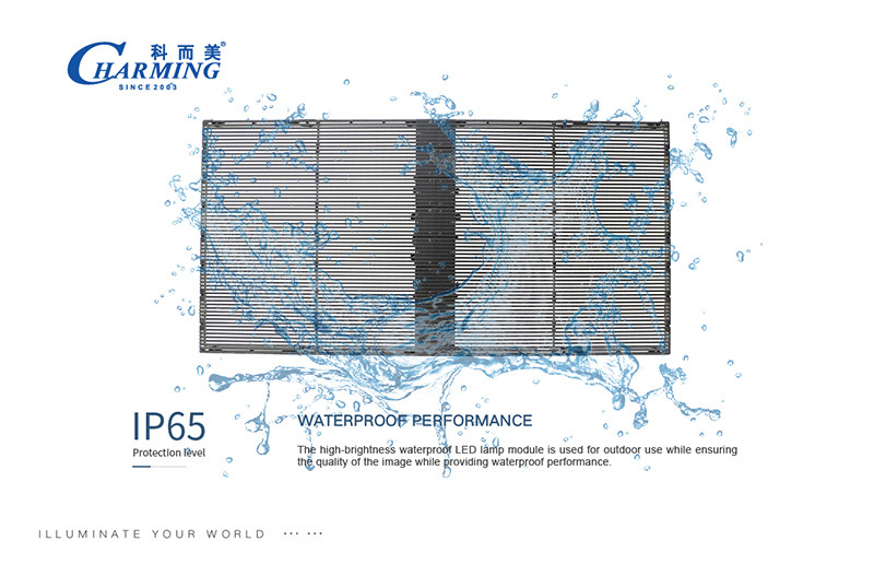 256x64 16 Bit Transparent LED Panel Film Multipurpose Practical