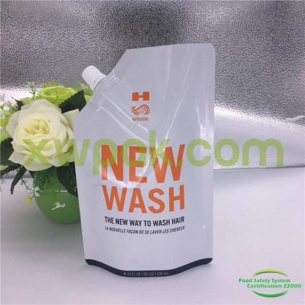 Dish Washing Detergent Powder Packing / Spout Liquid Washing Powder Packaging