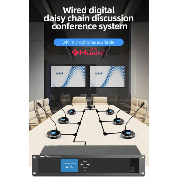 Custom Wired Digital Conferencing Equipment Conference Delegate Mic Desktop Microphone System
