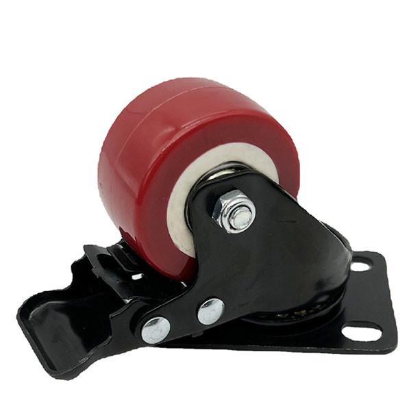 Buy cheap 2 Inch Red Polyurethane Swivel Light Duty Caster Wheels with brake from wholesalers