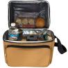 Buy cheap Deluxe Brown Insulated Food Cooler Bags 10w X 9h X 7d Inches With Dual Compartment from wholesalers