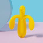 Durable Baby Silicone Toothbrush Banana Cartoon Toothbrush Food Grade Silicone