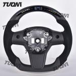 Heat Resistant Carbon Fiber Tesla Model3 ModelY Steering Wheel Rounded Universal