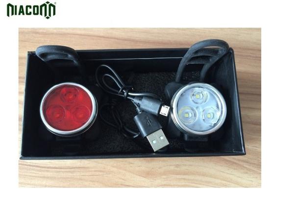 Buy cheap 3w Usb Rechargeable Bike Lights , Usb Cycle Lights Aluminum Material from wholesalers
