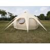 Buy cheap 300*300*200CM 5M 280GSM Beige Waterproof Coated Cotton Lotus Design Glamping Outdoor Camping Tent from wholesalers